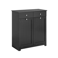 SoBuy kopalniška omarica za shranjevanje perila v črni barvi v stilu minimalizma