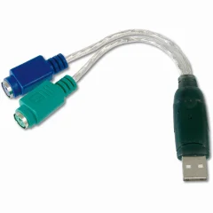 USB\,PS/2 Tipkovnica/miška Priključni kabel [1x USB 2.0 vtičnica A-1x PS/2-vtič] 0.10 m DA-70118 Digitus