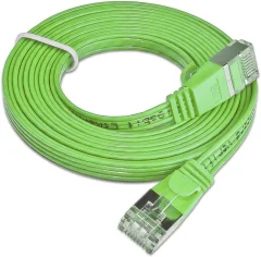 Slim Wirewin PKW-STP-SLIM-KAT6 2.0 GN RJ45 omrežni kabel\, Patch kabel CAT 6 U/FTP 2.00 m zelena ploščati 1 kos