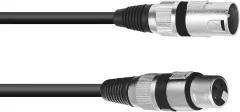 Omnitronic 30220400 XLR priklučni konektor [1x XLR vtič 3-polni - 1x XLR vtičnica 3-polna] 0.50 m črna