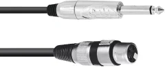 Omnitronic 3022516M XLR adapterski kabel [1x XLR vtičnica 3-polna - 1x klinken vtič 6.3 mm (mono)] 2.00 m črna