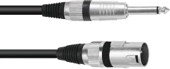 Omnitronic 3022519D XLR adapterski kabel [1x XLR vtič 3-polni - 1x klinken vtič 6.3 mm (mono)] 10.00 m črna
