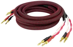 Dynavox 207297  avdio priključni kabel [2x banana moški konektor - 2x banana moški konektor] 2 m črna/rdeča