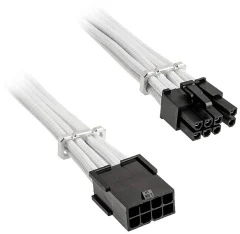 Alchemy 6 + 2-pinski PCIe podaljšek\, 45 cm\, s tulcem - bel Bitfenix tok priključni kabel  0.45 m bela