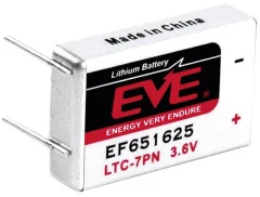 Posebna litijeva baterija EVE LTC-7PN\, 4 x spajkalni zatič 3.6 V 750 mAh 25.8 x 16.85 x 14.6 mm LTC-7PN\, EF651625