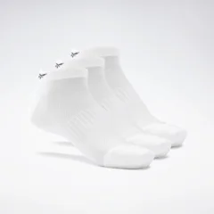 Reebok Active Foundation Low Cut 3 Pack Socks, White - XL