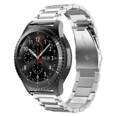 Cadorabo Zapestnica iz nerjavečega jekla 20 mm združljiva s Samsung Galaxy Watch 42 mm / S2 Classic / Sport v srebrna - Nadomestna zapestnica za Huawei Watch 2 za Nokia Steel za LG Watch Spo