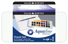 Set akvarelnih barv Aquafine Travel set,24x1/2 tabletka+čopi