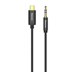 Baseus Yiven Audio kabel USB-C na mini jack 3,5 mm, 1,2 m (črn)