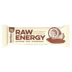 Bombus Raw Energy Bar, Kokos in Kakav, 50 g