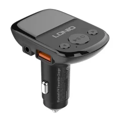 FM oddajnik LDNIO C706Q z Bluetoothom, 2x USB, AUX (črn)