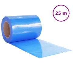 vidaXL Zavesa za vrata modra 300 mm x 2,6 mm 25 m PVC