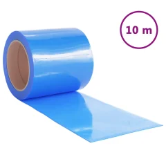 vidaXL Zavesa za vrata modra 200 mm x 1,6 mm 10 m PVC
