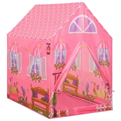vidaXL Otroški šotor za igranje roza 69x94x104 cm