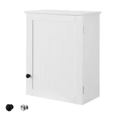 SoBuy stenska omarica z enimi vrati v beli barvi v stilu minimalizma