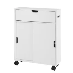 SoBuy kopalniška omarica za shranjevanje na kolesih v beli barvi v skandinavskem slogu