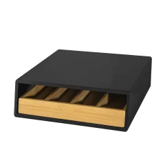 SoBuy kavne kapsule čajne vrečke predal škatla imetnik kabinet v črni barvi v skandinavskem slogu
