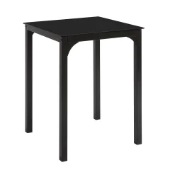 SoBuy jedilna miza s stekleno ploščo v črni barvi v stilu minimalizma
