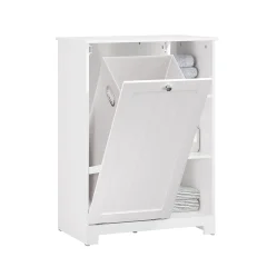 SoBuy kopalniška omarica za shranjevanje perila v beli barvi v stilu minimalizma