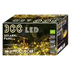 LED Lučke solarne bele 300L