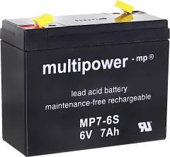 Svinčev akumulator 7 Ah multipower MP7-6S 300402 svinčevo-koprenast (AGM) 116 x 99 x 50 mm ploščati vtič 4.8 mm brez vzdrževanja