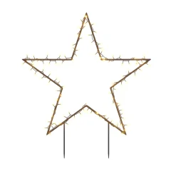 vidaXL Božična svetlobna dekoracija s konicami zvezda 115 LED 85 cm
