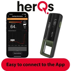 HerQs - Single Max - BBQ termometer - kuhinjski termometer, žar, digitalni, temperatura jedra, termometer za meso, Bluetooth, aplikacija, brezžični, termometer