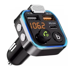 LED 20W avto FM oddajnik MP3 bluetooth 5.0 2x USB 3.0 12-24V
