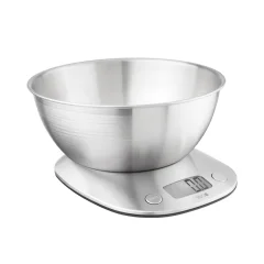 Digitalna kuhinjska tehtnica s posodo 1g-5kg / srebrna / inox