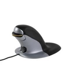 Navpična ergonomska miška s pingvinskim kablom, velikost selowes