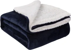 Thickened double-layer flannel lamb velvet blanket Shu cotton velvet blanket office car blanket