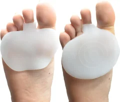 Silikonske leve in desne jabolčne sprednje blazinice za stopala, sprednje blazinice za lajšanje pritiska in bolečine polovične velikosti