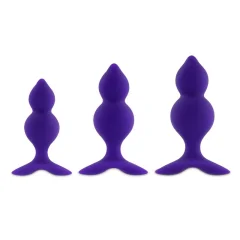 BIBI Twin Set iz 3 vijoličnih letnih čepov