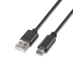 Kabel Aisens USB 2.0 3A TIPO USB-C M-A M Negro 2.0M