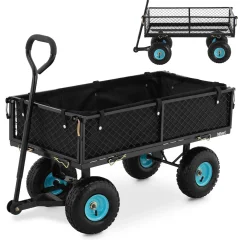 Zložljiv vrtni voziček s ponjavo za prevoz zemlje in gnojila do 300 kg
