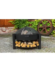 SOLAFA košara za vrtni ogenj z jekleno posodo za drva + ognjevarna mreža Ø: 60 cm