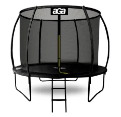 Aga SPORT EXCLUSIVE Trampolin 250 cm črn + zaščitna mreža + lestev