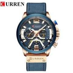 CURREN 8329 quartz Moški vroče prodajo ure moški zapestje Quartz Watch Factory zapestne ure reloj relogio masculino Blue-Rose Gold