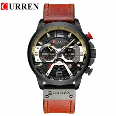 CURREN 8329 quartz Moški vroče prodajo ure moški zapestje Quartz Watch Factory zapestne ure reloj relogio masculino Brown-Black
