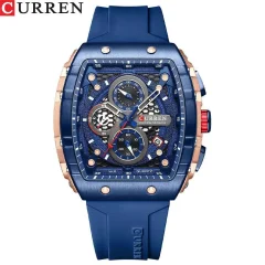 CURREN 8442 Moški vodoodporni športni zapestni uri - vrhunski luksuzni blagovne znamke Chronograph Quartz ure za eleganco in učinkovitost, Relogio Masculino Blue