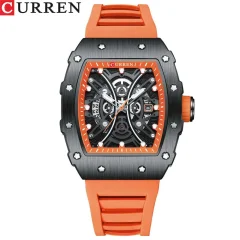 CURREN 8438 Luksuzni Quartz moške Watch - vodoodporen, japonski gibanje, športno in modno oblikovanje Orange