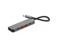 Priključna postaja LINQ 5 in 1, USB-C, HDMI 4K 60Hz, 2x USB-C PD 100W, 2x USB 3.2 Gen1, LQ48014