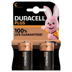 DURACELL PLUS 100% Extra Life* C MN 1400 BL/2  //  LR-14 alkalna baterija