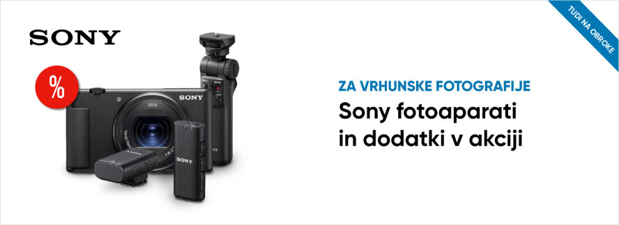Sony fotoaparati in dodatki v akciji
