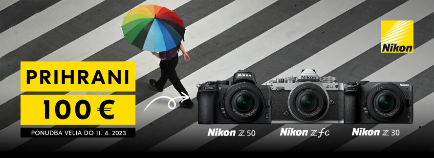 Takojšen prihranek ob nakupu izbranih Nikon fotoaparatov