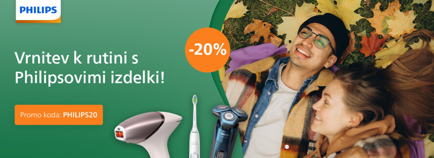 Izdelki Philips s kodo 20 % ceneje!