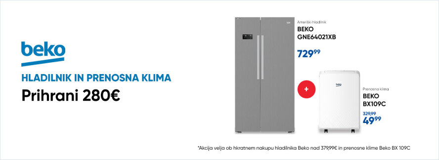 Ob nakupu hladilnika, klima za samo 50 €