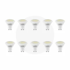 10x LED sijalka GU10 7W (55W) 600 lm nevtralno bela 4000K