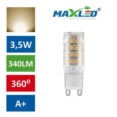LED žarnica - sijalka G9 3,5W (25W) toplo bela 3000K MAX-LED