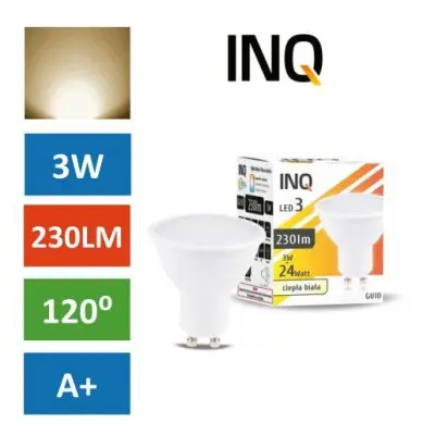 LED žarnica - sijalka GU10 3W (24W) toplo bela 3000K